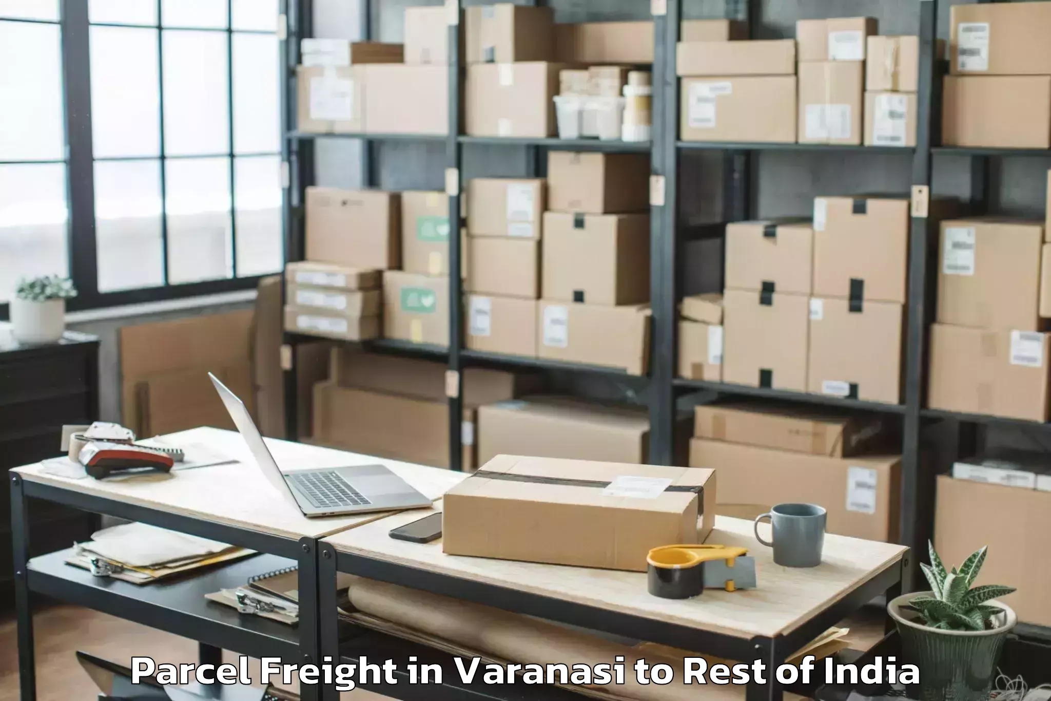 Affordable Varanasi to Shupiyan Parcel Freight